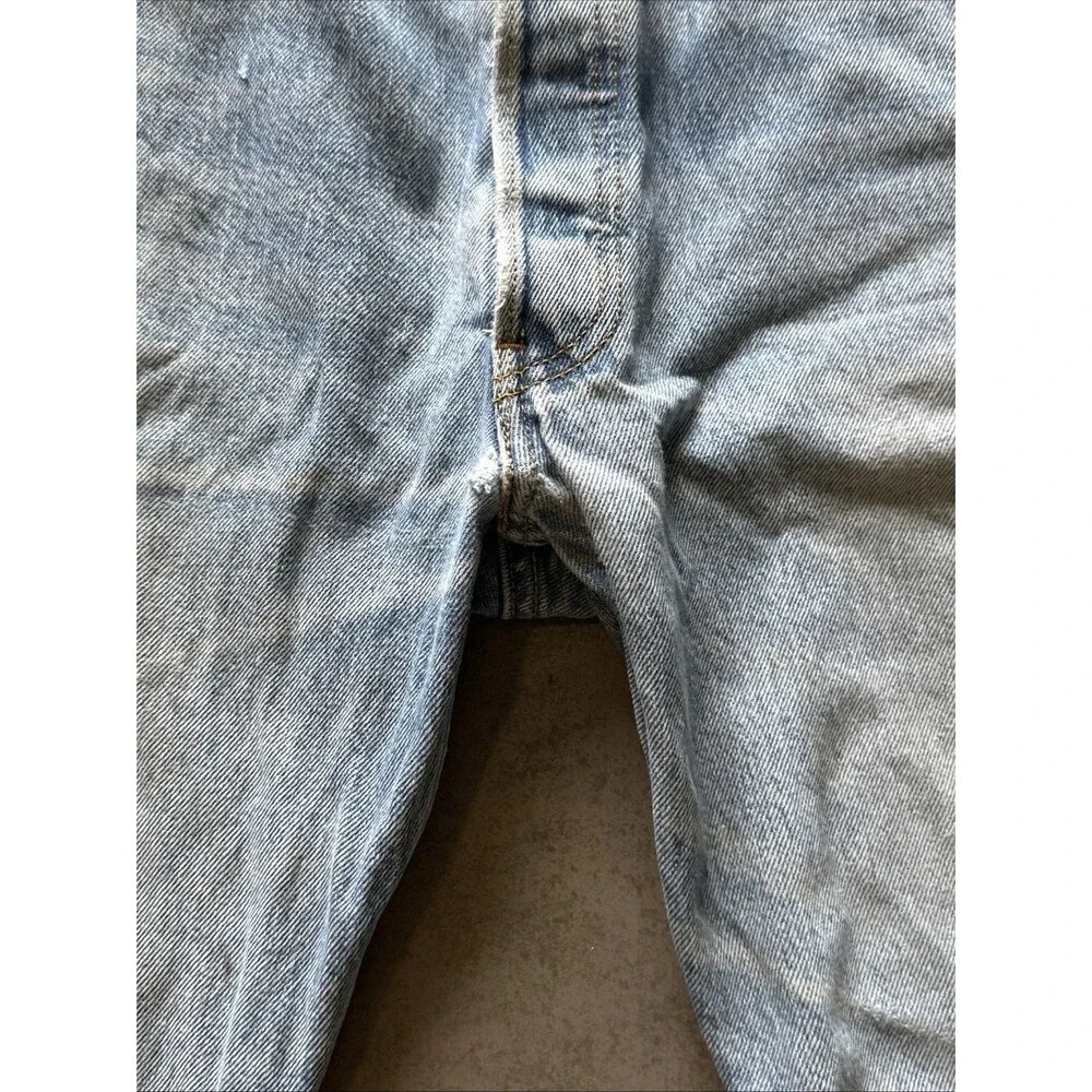 Levi's 501 Button Fly jeans super distressed 35x34 *shrunk* 33x29 retro grunge
